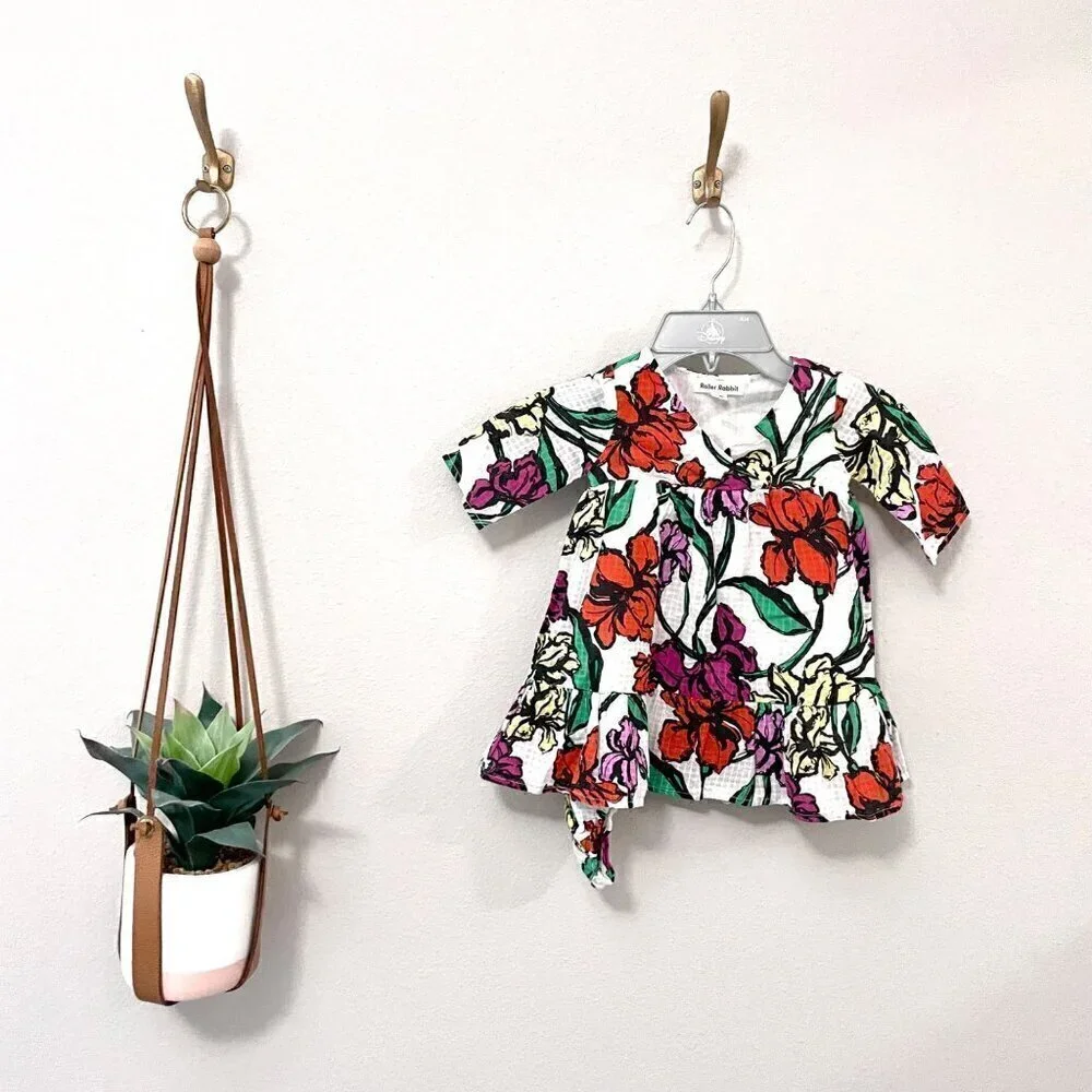 Roller Rabbit Little Girl's Floral-Print Cotton Dress Size 12-18 Months